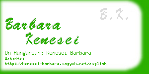 barbara kenesei business card